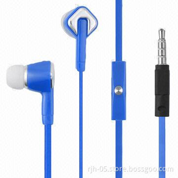 Colorful In-ear Earbuds for MP3 Players with Flat Cable, 20-20kHz Frequency Response
